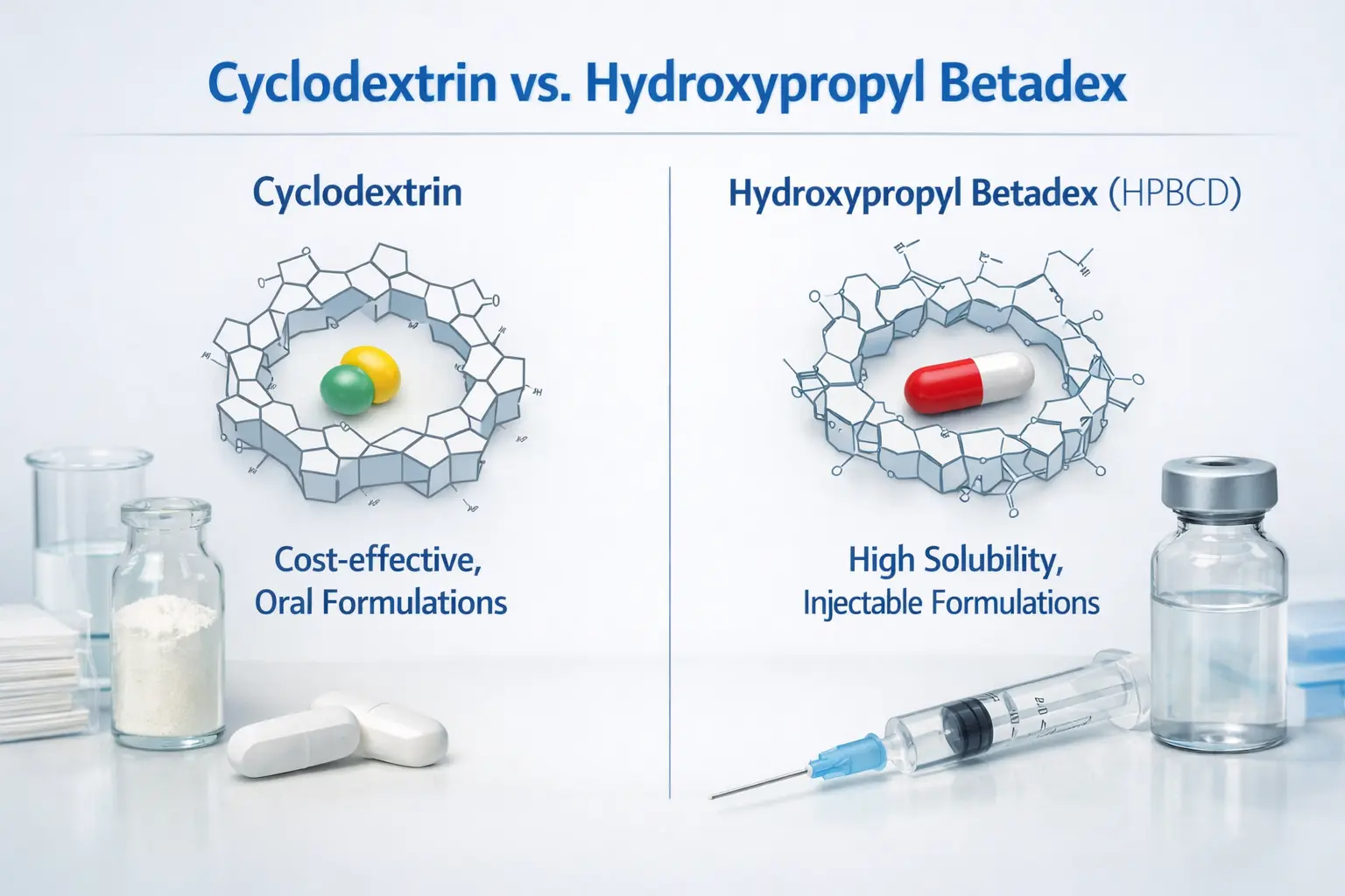 Cyclodextrin vs Hydroxypropyl Betadex: Which One is Better for Your Pharmaceutical Needs?
