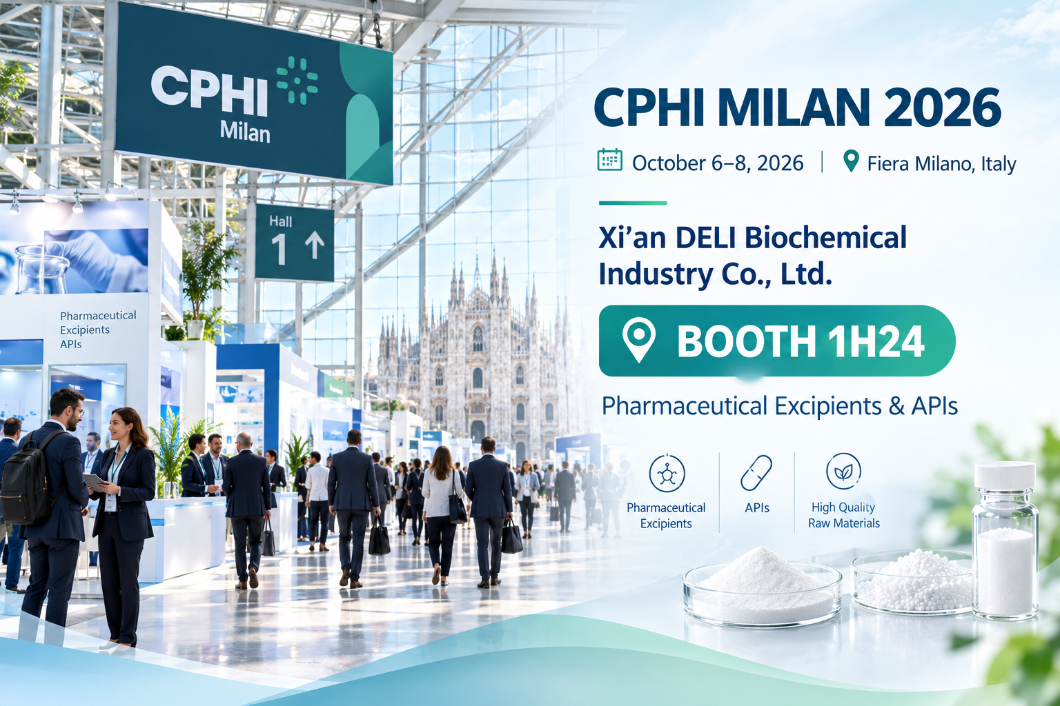 Xi’an DELI Biochemical Industry to Exhibit at CPHI Milan 2026 with Pharmaceutical Excipients and APIs