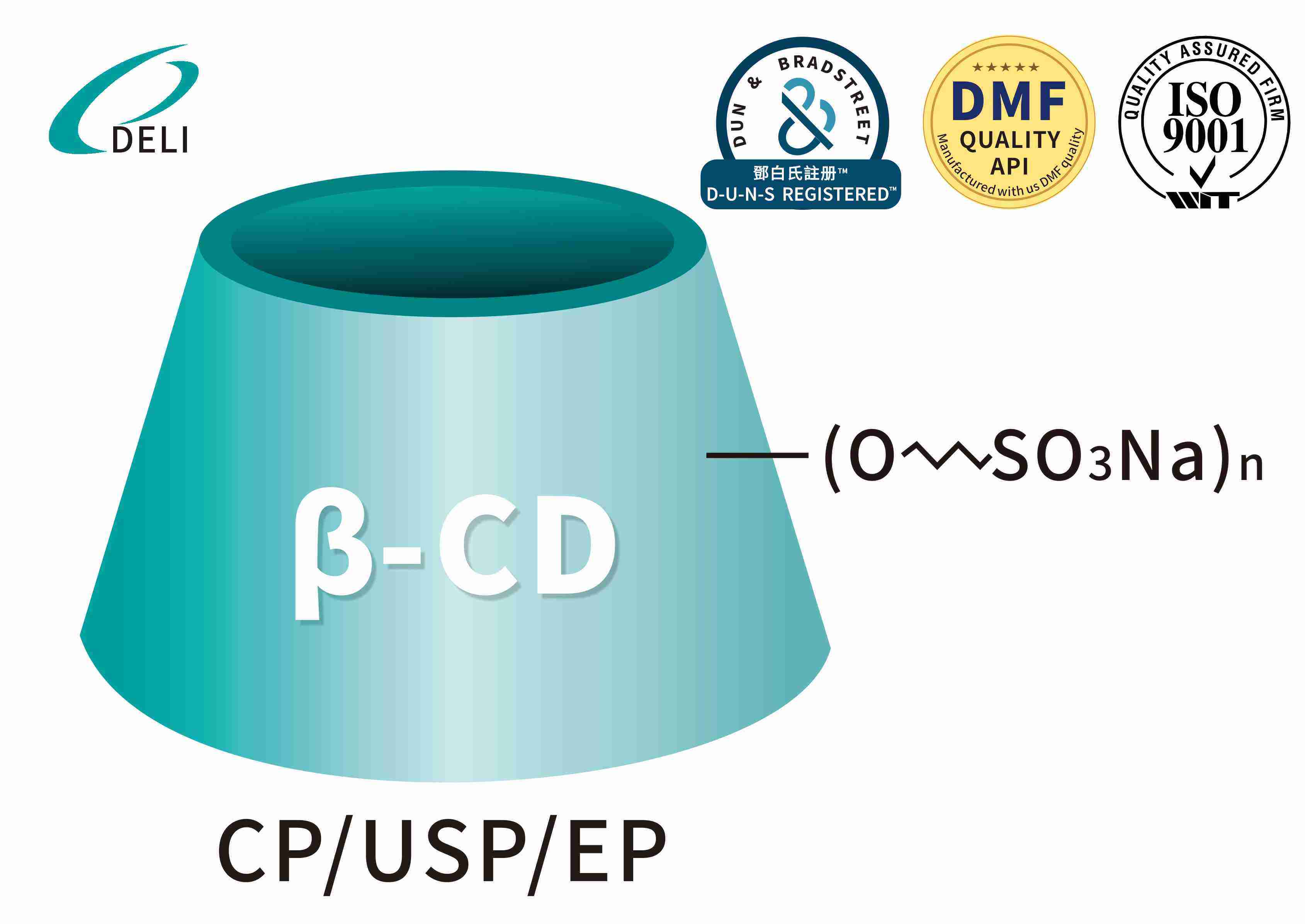 EP and USP Grade Betadex Sulfobutyl Ether Sodium Injectable API Excipient